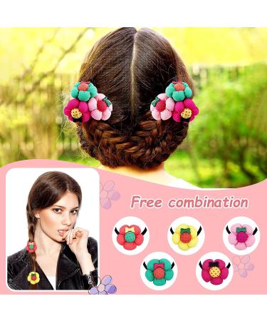 15-Piece Elastic Hair Bands with Flowers for Girls - Colorful Mini Bow Hair Ties for Toddler Ponytails - Buy Online on GoSupps.com