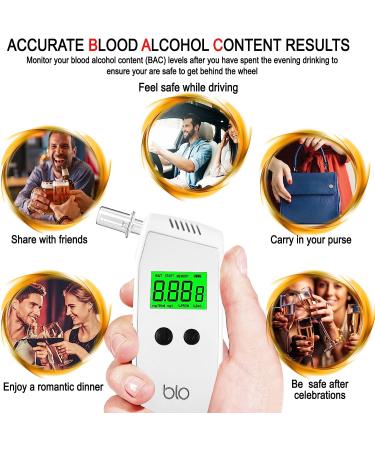 BLO Executive Breathalyzer Alcohol Tester - Portable Instant Read Unit with Fuel Cell Sensor for Fast & Accurate BAC Testing. Custom Alarm Limit Settings, Compact Pocket Size - Buy Online on GoSupps.com
