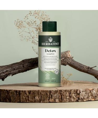 Herbatint Shampoo Detox Detoxifying and Revitalizing Shampoo - 260 ml | Cleanses and Frees Scalp and Hair from Impurities | Cosmos Organic Certified 98% Natural Ingredients Vegan - Buy Online on GoSupps.com