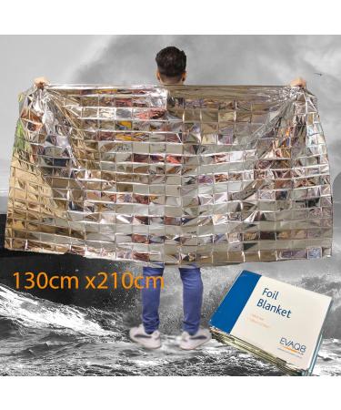 EVAQ8 Grab Bag with 50 Emergency Foil Blankets for First Aid Emergencies and Evacuations - Buy Online on GoSupps.com