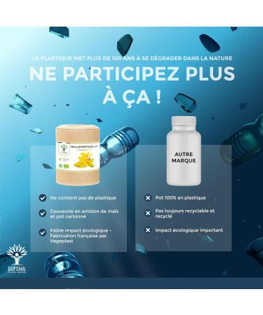 Millepertuis bio - Bioptimal - Compl ment Alimentaire - Bonne humeur D prime Stress Anxi t Sommeil - Hypericine Hyperforine - 190mg/g lule - Fabriqu en France - Certifi par Ecocert - 200 g lules 200 unit (Lot de 1) - Buy Online on GoSupps.com