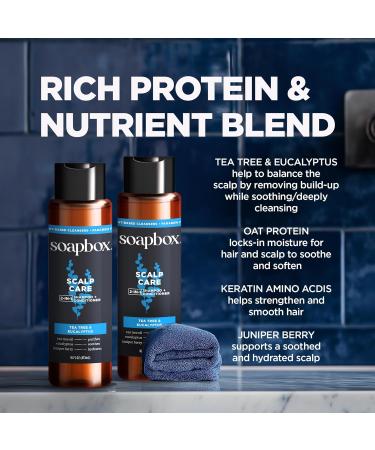 Soapbox Shampooing et apr s-shampoing 2 en 1 pour homme - Shampoing et apr s-shampoing naturels pour homme arbre th et eucalyptus - 473 6 g Menthe et Eucalyptus - Buy Online on GoSupps.com