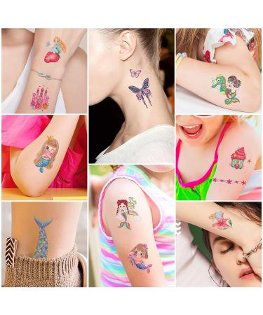 24 Sheets FANOST Glitter Tattoos for Girls - Mermaid, Unicorn, Butterfly, Princess, Flower Fairy Designs - Temporary Fake Tattoos for Kids Party Favors - Buy Online on GoSupps.com