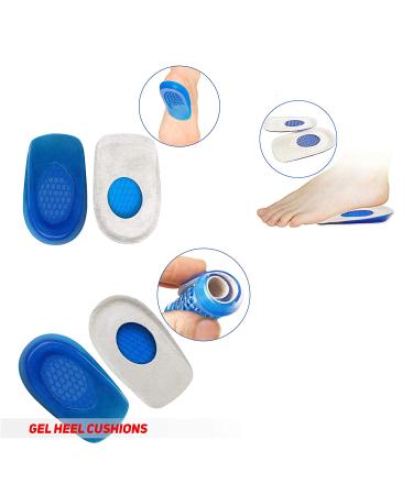 Plantar Fasciitis Relief Kit: Premium 14-Piece Support Bundle for Foot Pain - Gel Heel Spur Wraps, Compression Socks, Arch Supports, Heel Cushions, Women 8+ Men - Therapy Solution for Plantar Fasciitis - Buy Online on GoSupps.com