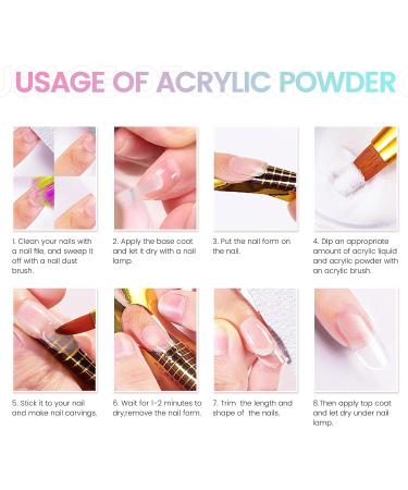 Acrylic Nail Kit for Beginners - 8 Colors Acrylic Powder & Liquid Complete Nail Tools Set - Professional Quality Nail Kits - Buy Online on GoSupps.com