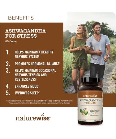 NatureWise 1 Green Tea Extract 1000 mg - Vegan Non-GMO - 60 Capsules 30-Day Supply + 1 Ashwagandha for Stress + GABA & L-Theanine - 60 Capsules 30-Day Supply  - Buy Online on GoSupps.com