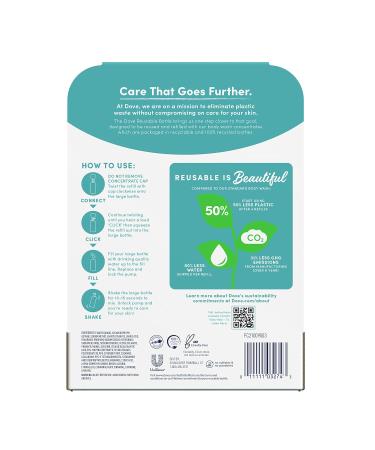 Dove Concentrate Refill & Reusable Bottle - Daily Moisture Starter Kit for Soft Skin (4 Fl oz Makes 16 Fl oz) | Eco-Friendly Body Care - Buy Online on GoSupps.com