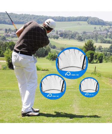 Golf Chipping Practice Net Set - Indoor/Outdoor Hitting Nets with Target Mat - Blue - 3 Piece Set (12'', 18'', 24'') - Buy Online on GoSupps.com