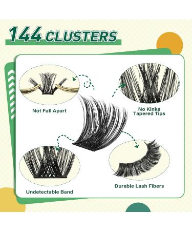 DIY Lash Extension Kit KEYYOU - 144pcs Eyelash Extension Kit with Bond Seal Glue Remover & Tools for DIY Extensions - Y02 Kit - Buy Online on GoSupps.com