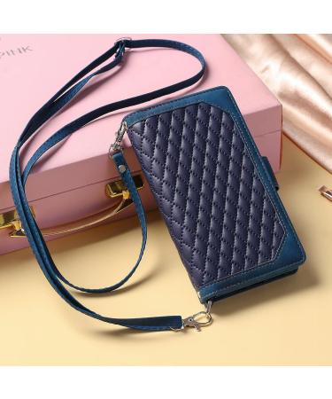 Buy TTVV Crossbody Zipper Case for Samsung Galaxy A13 5G - Retro Wallet Handbag with Magnetic Card Holder & Shoulder Strap - PU Leather Cover in Blue - Buy Online on GoSupps.com