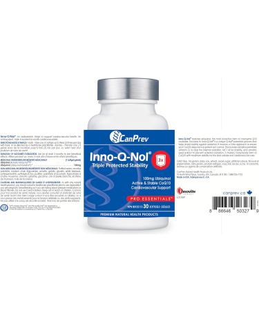 CanPrev - Inno-Q-Nol Triple Protected Stability 30 Softgels - 100mg Ubiquinol - Coenzyme Q10 (CoQ10) Natural Source - Active & Stable Co-Q10 - High Potency Antioxidant for Overall Wellness 30 count (Pack of 1) - Buy Online on GoSupps.com