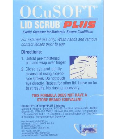 OCuSOFT Lid Scrub Plus Pre-Moistened Pads - 30 Count Pack for Effective Eye Care - Buy Online on GoSupps.com