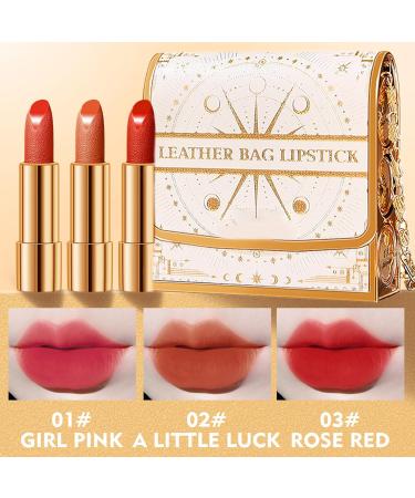 Women's Lipstick - 3 Colors Dark Lipstick Waterproof Lipstick for Women | Long-lasting velvety non-melancholic lip color for girls perfect - Buy Online on GoSupps.com