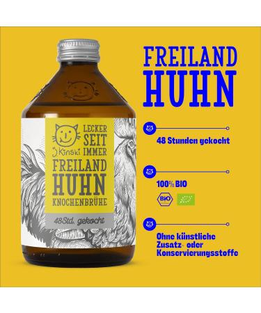 6 x 525ml Organic Chicken Bone Broth | Rich in Collagen | Paleo & Ketogenic Superfood | No Flavor Enhancers | Buy Internationally - Buy Online on GoSupps.com