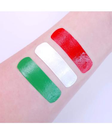 Moon Creations Italy Flag Body Chalk Set - 3.2g Colored Face Paint for Halloween Festivals World Cup 2022 - Fun for Kids & Adults - Buy Online on GoSupps.com