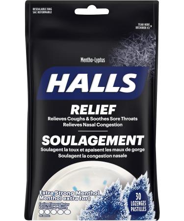 HALLS Triple Soothing Action Cough Drops Honey Lemon 1 Resealable Bag (80 Drops Total) & Mentho-Lyptus Extra Strong Bag 30 Lozenges Honey Lemon Drops+Extra Strong Bag - Buy Online on GoSupps.com