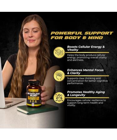 3-in-1 Methylene Blue Capsules Methylene Blue Pharmaceutical Grade w/Alpha Lipoic Acid (ALA) & NAD Supplement for Energy Cognitive & Cellular Support 3 Month Supply & 3rd Party Tested - Buy Online on GoSupps.com