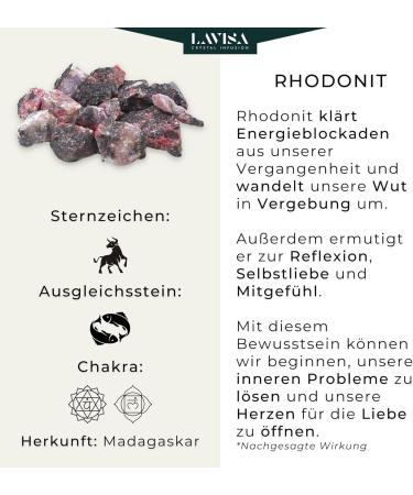 Buy Lavisa Premium Healing Stones Set - 100% Natural Gemstones for Water Treatment & Decoration | Rhodonite Gem Water Mixture - Buy Online on GoSupps.com
