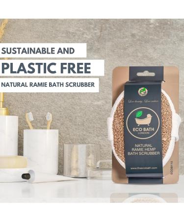 Natural Ramie Bath Scrubber - 100% Exfoliating Body Sponge for Smooth Skin | Premium Spa Experience for Men & Women - Shop Now - Buy Online on GoSupps.com