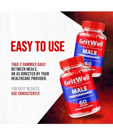 GritWell Gummies Official Grit Well Daily Fitness Formula with Premium Blend for Natural Energy Stamina & Drive Support for Active Body | Great-Tasting Performance Gummys (60 Gummies) - Buy Online on GoSupps.com