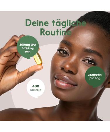 Supplement Hub Omega 3 Capsules High Dose 400 Capsules with 2000mg EPA 360mg & DHA 240mg Fish Oil per Daily Dose Omega 3 Fatty Acids Produced in Germany Laboratory Tested - Buy Online on GoSupps.com