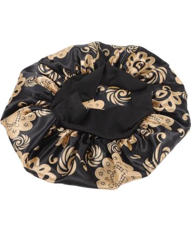Healifty Women Hair Satin Bonnet with Elastic Soft Band Elastic Night Sleep Cap Multi-use Sleeping Satin Bonnet for Natural Hair Curly Straight Hair Care