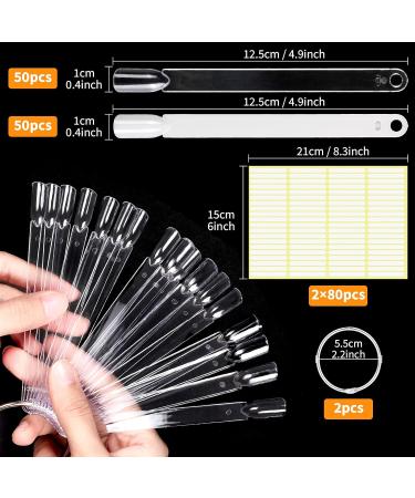 Melliex 100 Nail Display Tips - Transparent & Natural Nail Art Sticks for Presentation & Practice - Buy Online on GoSupps.com