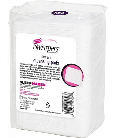 Swisspers Premium Disposable Cotton Facial Cleansing Pads - Pack of 6 | 6 Count Washcloth - Buy Online on GoSupps.com