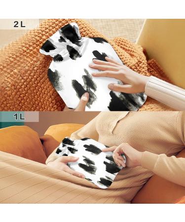 Watercolor Cow Pattern Heat Bottle - 2L Hot Water Bottle for Pain Relief & Compress - Buy Online on GoSupps.com