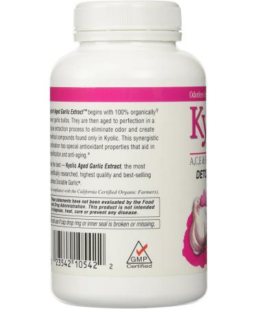 Kyolic Aged Garlic Extract Detox & Anti-Aging 200 Capsules - Immune Support & Heart Health - Buy Online on GoSupps.com
