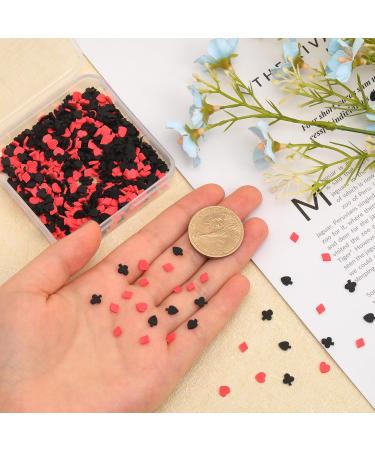 CHGCRAFT 160G Handmade Polymer Clay Playing Cards Cabochons - Nail Art Decoration & DIY Craft Accessories in Black & Red - Buy Online on GoSupps.com