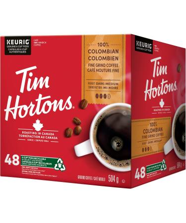Tim Hortons Colombian Coffee Single Serve Keurig K-Cup Pods Medium Roast 48 Count Coffee Colombian 48 count (Pack of 1) - Buy Online on GoSupps.com