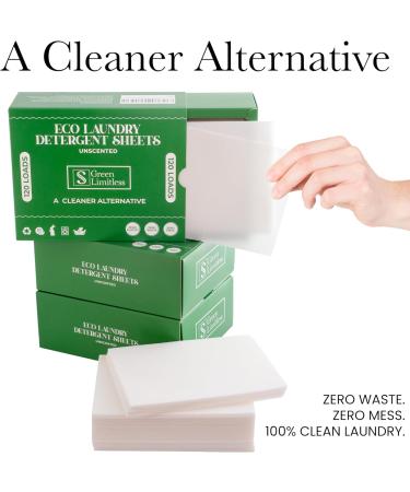 Green Limitless Eco Laundry Detergent 120 Sheets - Unscented | Eco-Friendly & Hypoallergenic - Buy Online on GoSupps.com