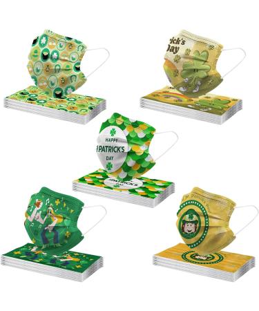 50PCS St Patricks Day Disposable Face_M sks for Adults 3-Layer Breathable Protection Holiday Party Decorations for Women Men - Buy Online on GoSupps.com
