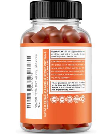ADK Gummies Vitamin D3 K2 (60 Gummies) Sugar Free Vitamin D3 K2 - Supplement with D & K - 10 Vegan Supplement - Berberine Gummies with Ceylon Cinnamon for Adult - Non GMO & Made in USA - Buy Online on GoSupps.com