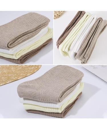 Yamitora Women's Crew Socks - Cute & Comfortable Cotton Knit for Spring Summer & Autumn - 4 Pairs of Aesthetic Sports Socks - Buy Online on GoSupps.com