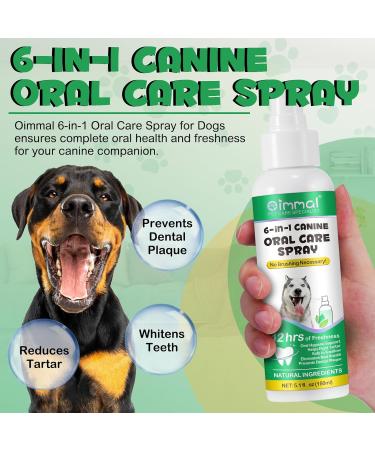 XINSZLIN Dog Breath Freshener 6-in-1 Canine Oral Care Spray Dog Mouthwash Oral Hygiene Support Freshens Breath Dog Teeth Cleaning Helps Fight Tartar Prevent Dental Plaque - Buy Online on GoSupps.com