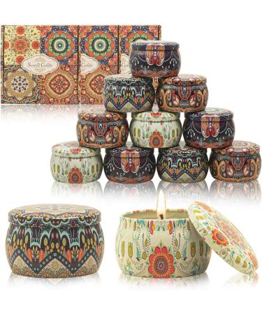Vetour 8PCs Soy Wax Fragrance Candles - Aromatherapy Orange Lemon Vanilla Rose - 30 Hour Burn Time - Perfect Gift for Women Girls Parties & Birthdays - Retro Bohemian Style - Buy Online on GoSupps.com