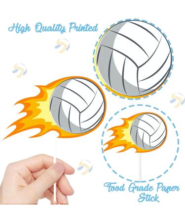 36pcs Volleyball Party Cupcake Toppers Volleyball Birthday Cake Decorations - Buy Online on GoSupps.com