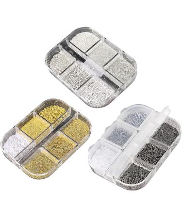 6 3D for Acrylic Nails Steel Beads Mixed DIY Decorations Art - Buy Online on GoSupps.com