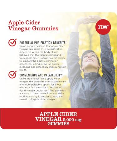 NatureWise Apple Cider Vinegar Gummies - 500mg Vegan ACV with Vitamin B12 for Energy & Gut Health - 60 Count - Apple-Pineapple Flavor - Buy Online on GoSupps.com