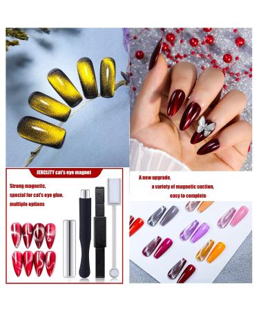 JERCLITY 7-Piece Cat Eye Magnet for Nails Set - Double-Head Magnetic Stick for Cat Eye Gel Polish Nail Art - Multi-Function Tool with Strong Magnets - Buy Online on GoSupps.com