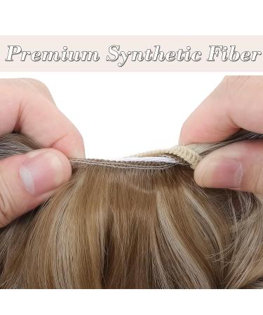 Silk-Co Hair Part with Rubber Band - Soft Wavy Bun & Thickening Extensions | Honey Brown & Bleach Blonde | 45g - Buy Online on GoSupps.com