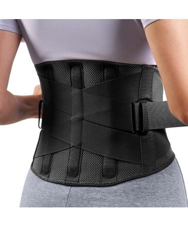 Freeetoo back band men and women breathable back support belt back belt with 5 stays for sports S (waist: 70-90 cm) black - Buy Online on GoSupps.com