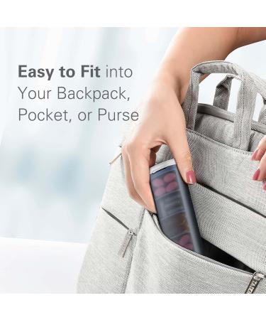 Travel Pill Organizer - Portable 7 Day Moisture Proof Case for Vitamins & Supplements - Buy Online on GoSupps.com