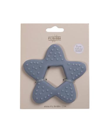 Filibabba Star Teether for Babies | Natural Rubber Teething Ring | Powder Blue Teething Aid - Buy Online on GoSupps.com