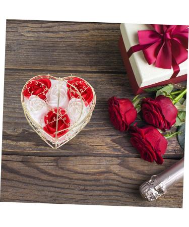 Angoily 6 Sets Soap Box Ladies Floral Scented Bath Soap Rose Petals Soap Forever Immortal Flowers Artificial Rose Flowers Memorial The Iron Floral Soap Romantic - Buy Online on GoSupps.com