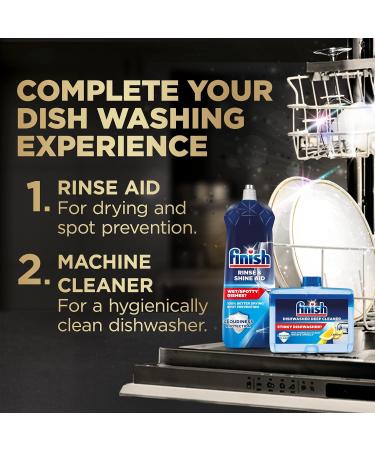 Finish Ultimate Infinity Shine Dishwasher Tablets Bulk - Lemon Scent, 80 Tabs for Ultimate Clean & Diamond Shine - Buy Online on GoSupps.com