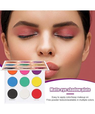 Matte Eyeshadow Palette | Eyeshadow Pallet 9-Color - Pigmented Matte Eyeshadow Blendable Long-lasting for Daily Wedding Dating Rowces - Buy Online on GoSupps.com