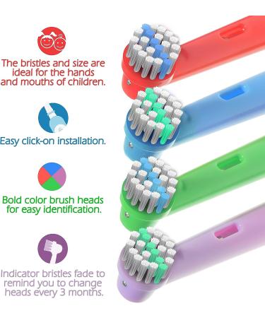 16-Pack Kids Colorful Toothbrush Heads for Oral B Braun Electric Base - Soft Bristles, Compatible with Oral B Pro 1000, Triumph, Clean Action X Cross + More - Buy Online on GoSupps.com